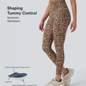 Halara UltraSculpt™ Leopard Print High Waisted Tummy Control Yoga Leggings with